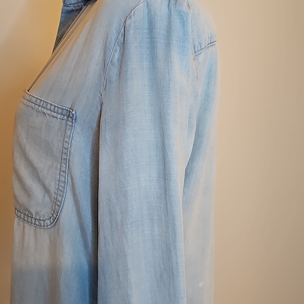 cloth & stone Light Blue Washed Denim Shirt - Picture 8 of 12
